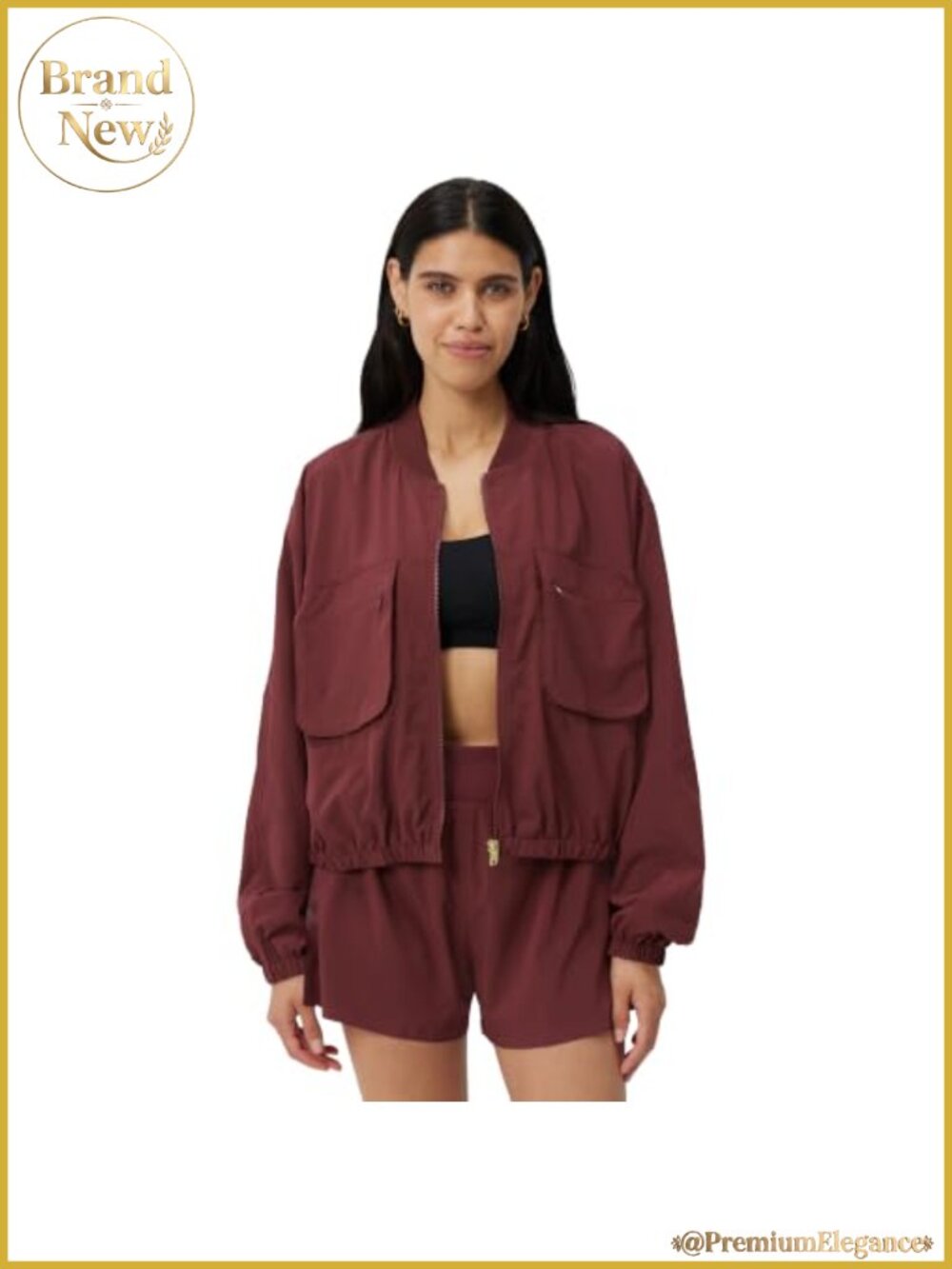 Women's Performance Stretch Woven Relaxed Fit Windbreaker Jacket